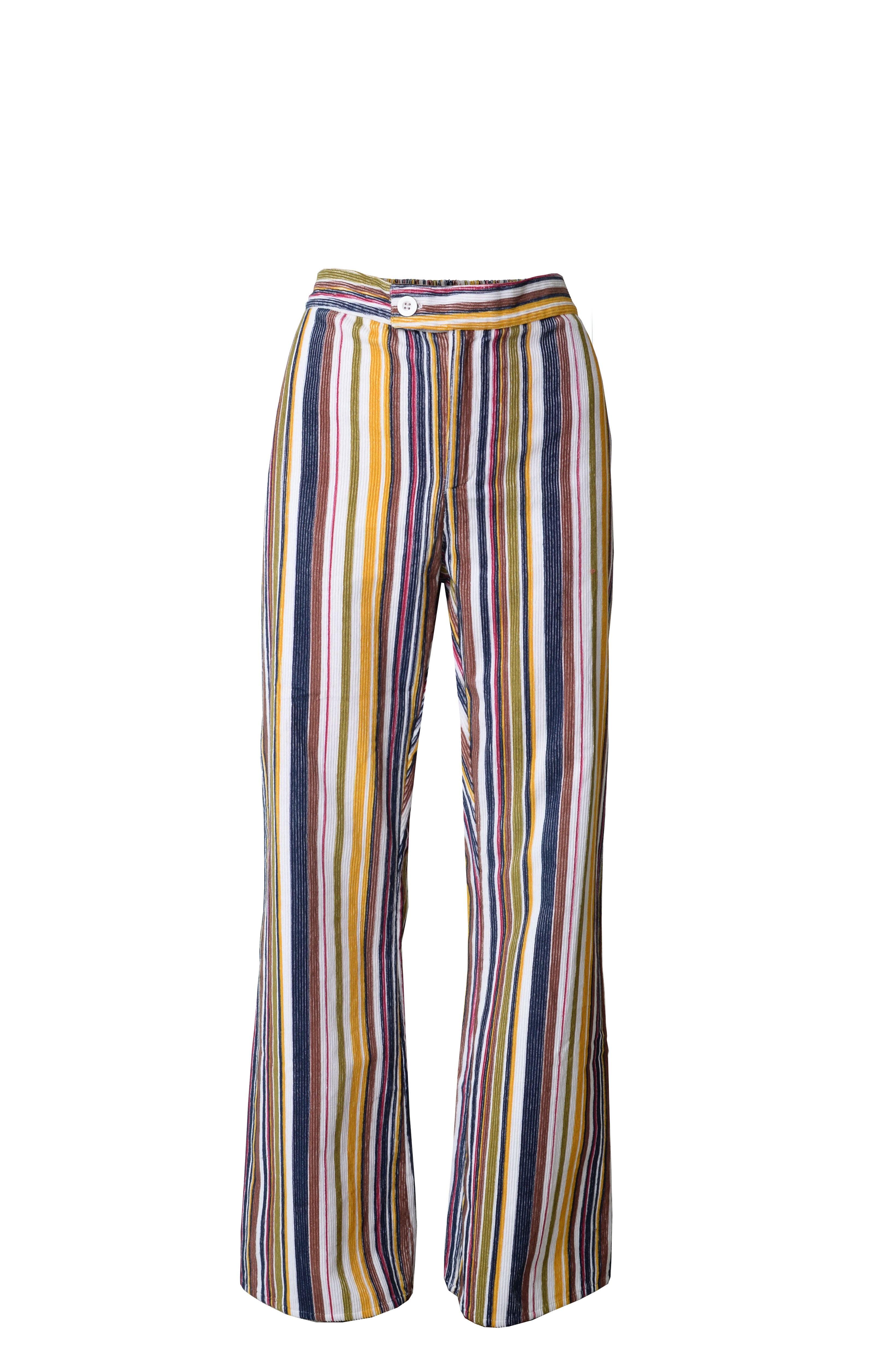 Striped corduroy pants