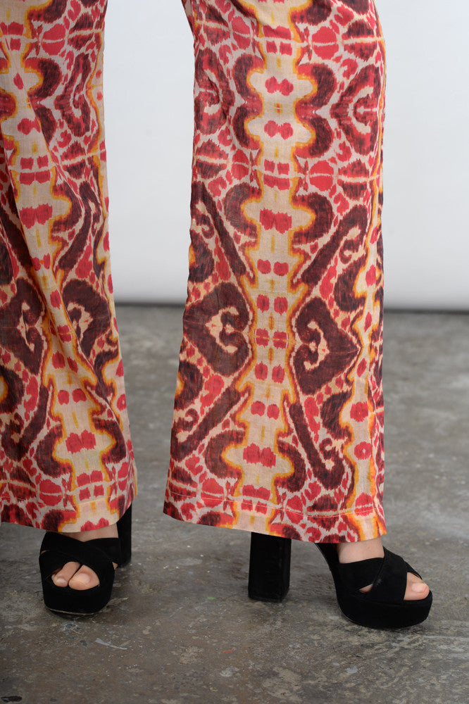 Pantalon rose fushia Ikat