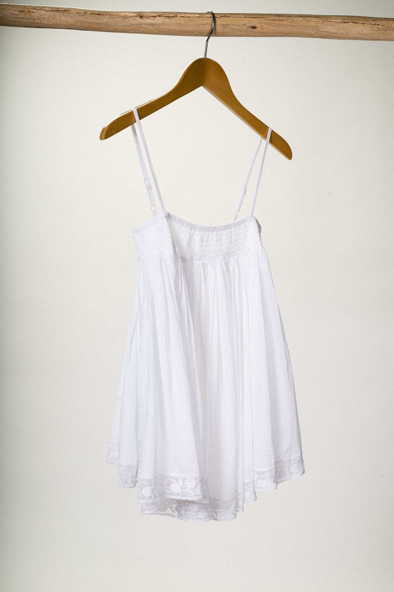 Luce white lace strap top